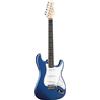 Eko GUITARS - S-300 METALLIC BLUE, Chitarra Elettrica forma Stratocaster, Configurazione S/S/S, 22 Tasti, Colore Chrome Red