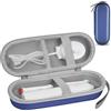 LOPHE Custodia per Spazzolino Elettrico, Custodia Spazzolino Elettrico Borsa da Viaggio Per Spazzolino Elettrico Oral-Serie B, Porta Spazzolino Da Viaggio Con Cordino E Borsa a Rete(Blu)