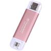 Transcend ts1tesd310p 1tb extssd usb10gbps type c/a pink solid state disk
