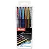 Pentel - Penne roller, gel metallizzato, con iridescenti, 1 mm Pochette de 6 multicolore
