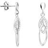 SOFIA MILANI - Orecchini da Donna in Argento 925 - con Pietra Zircone - Orecchini Pendenti ad Ovale - 20543