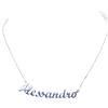 NADIR Collana Unisex Nome in Argento 925% Anallergico Made in Italy (Alessandro)