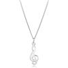 Elli Necklace Women Clef Pendant Classic in 925 Sterling Silver