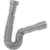 Schläfer 439310 | Sifone Universale Flessibile per Lavabo Bagno e Lavandino Cucina, Attacco G 1 1/2, Compatibile con Scarichi da Ø 32 a 40mm, Tubo di Scarico a S Estendibile da 360 a 800 mm