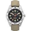 Timex Orologio da uomo Expedition Field Solar da 43 mm, cinturino marrone chiaro, quadrante nero, cassa in acciaio IP TW4B30700