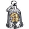 BOBIJOO Jewelry - Moto campana Aquila testa portafortuna Biker in acciaio inox argento oro