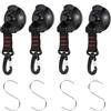 Wanfoou Set di 4 ventose da campeggio, con ventosa da campeggio, con 4 ganci a S, forti ventose per auto, tende, camper, ventose da campeggio multifunzionali