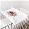 Baby Comfort Materassino per fasciatoio, 70 x 50 cm, adatto per lettino da 120 x 60 cm, unisex, con cuneo, anti-rotolo, impermeabile, con bordi rialzati (bulldog)