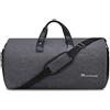 Modoker - Borsone convertibile per indumenti con tracolla, per uomo e donna, 2 in 1, da appendere, Nero, 45L DUFFEL BAG, Morbido