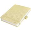 SIGEL Blocco note Jolie A6+ con copertina rigida | JN356, puntinato, 158 pagine FSC, per idee e appunti, chiusura elastica, giallo/oro