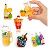DANVON Confezione da 6 magneti per frigorifero in resina 3D per succhi di frutta, adesivi per frigorifero, apribottiglie, succo, bicchiere di vino, per frigoriferi, lavagne, mappe e altri oggetti magnetici
