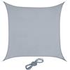 Relaxdays Tenda Parasole per Esterni Quadrata, in Tessuto PES, Anti UV, Terrazza, Giardino, 2 x 2 Metri, Grigio Chiaro, 1 pz