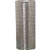 DRW Portaombrelli Rotondo in Metallo Traforato con Piatto Raccoglie acque in PVC in Nichel 19 x 49 cm, Multicolore, estandar