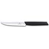 Victorinox Swiss Modern, Set di Coltelli Professionali da Bistecca, Lama Affilata, 12 cm, Acciaio Inox, Nero, 2 Pezzi