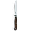 Victorinox Grand Maitre, Coltello da Bistecca Professionale, Lama Seghettata, 12 cm, Manico in Legno Pregiato, Acciaio Inossidabile, Marrone