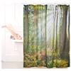 Relaxdays 10022618 Tenda Da Doccia, Vasca da Bagno, Stampa Foresta, Poliestere, Lavabile, Anti-Muffa, 180x180 cm, Verde