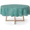 Martina Home Tovaglia resinata Cervia, rotonda, 140 cm, colore: blu