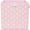 LIFENEY Scatola portaoggetti con motivo a stelle in Rosa, adatta per scaffali cubi, scatola per la cameretta dei bambini, tessuto impermeabile, 33 x 33 x 33 cm