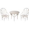 Rayher 46234102 Set da giardino in miniatura per giardino delle fate, casa delle bambole e terrario, 3 pezzi, bianco