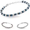 inSCINTILLE Bracciale Uomo Acciaio Rondelle e Bulloni, Regolabile 18-22 cm, Confezione Regalo Inclusa, Braccialetto Acciaio Inox, Bracciali Uomo