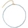 MARLION JEWELS Collana da donna lunga con perline colorate. Collana in acciaio da donna placcato oro o argento. Collane lunghe donna particolari. Gioielli da catenina argento (Blu ametista, Placcato oro)