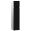 Emco ASIS Pure-Armadietto da Bagno a Incasso, Carta igienica e Porta scopino con Scomparto Extra, con Funzione (Push to Open), Colore Nero Opaco, Legno, 17 cm x 73 cm x 14,9 cm