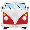 Brisa VW Collection - Volkswagen Magneti/Calamite Vintage per Frigorifero/Lavagna Magnetica/bacheca/Ufficio, Camper T1 Bus Design (Rosso/6,5 x 7 cm)