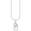 THOMAS SABO Collana con ciondolo a forma di cuore intrecciato, in argento Sterling 925, KE2267-051-14, misura unica, Argento sterling, Zirconia cubica