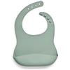 Jollein Bavaglino in silicone, 26 cm lunghezza x 21 cm larghezza, verde cenere