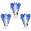 Mina Heal Set di 3 angeli custodi in pietra opalite, formato tascabile, autoportante