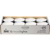 EDZARD Maxilights 16 candele, luci giganti, bianche, custodia in alluminio, senza profumo, Diametro 58 mm
