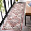 Carvapet Lavabile Tappeto Corridoio 60x240cm Antiscivolo Tappeti Runner Passatoia Lungo Sottile Rosso Tappeti di Zona per Camera da Letto Soggiorno Cucina