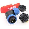 DRRI SD20 20mm Ad Angolo Retto IP67 5 Pin Dado Posteriore Impermeabile Aviazione Connettore Spina Maschio Presa Femmina per Sistema A Energia Solare