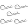 Ganter Normelemente Connettore a molla, in acciaio inox, GN 1024-NI-3-E, 5 pezzi, rotazione semplice, diametro 3 mm