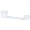 EVI Herrajes | Fermaporta girevole bianco | acciaio inox laccato bianco - gomma bianca | fessura utile 70 mm di spessore | fissaggio adesivo o con vite + tassello | mod. I-152DUALBL