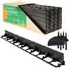 UNIGARDIA Bordura per Aiuole 18 m con 100 Chiodi di Fissaggio - Bordo Flessibile in Plastica per Prato - Uso Semplice, Lunga Durata almeno 25 Anni - Bordatura per Giardino, Altezza 78 mm, Colore Nero