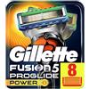 Procter & Gamble Gillette Fusion ProGlide Power - Lamette da barba da uomo, 8 pezzi - Confezione compatibile con cassetta delle lettere