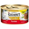 Gourmet Gold Tortini Umido Gatti con Manzo, 85 Gr