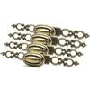 DOJA Barcelona | Pomelli Vintage | 4 Pezzi | Pomelli per Mobili Vintage Ovali e Dorati | 22mm*26mm*136mm | Pomoli Rustici in Zinco Invecchiato | Manopole Retro Cassetti, Mobili Cucina, Armadio