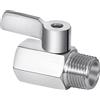 Geieold Valvola di Chiusura per Soffione Doccia, Filettatura NPT per Mini Valvola un Sfera nel Acciaio Inossidabile 304 (da 1/2 Pollici X Femmina da 1/2 Pollici), 1 Confezione