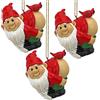 Design Toscano Ornamento di Natale - Garden Gnomes Figurine - Loonie Moonie GNOME Set - Gnomi Spregiudicatezza - Statue Mooning Gnomi