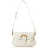 Pinko Jolene Shoulder Mini Vitello Crystal, Borsa Donna, Z14M_Bianco Seta-Chocolate Gold, Taglia Unica