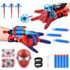LIVESTN Set di 2 Guanti per Bambino, Launcher Glove Guanti Launcher per Giochi con Maschera e Tatuaggi Web Toy, Giocattolo Educativo per Bambini (D)