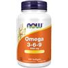 Now Foods, Omega 3-6-9, 1000mg, con Oli Vegetali di Alta Qualità, Altamente Dosato, 100 Capsule molli, Testato in Laboratorio, Senza Soia, Senza Glutine, Non OGM