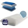 OlimpoFLEX Zeus | Cuscino in Bio Memory Foam Ortopedico Effetto Antirussamento da Letto 72x42cm Guanciale Ergonomico e Traspirante con Federe in Omaggio - Made in Italy 100%