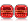 SPARKMOTO 2 x Fari rimorchio led omologati, 12V 24V universale fanali posteriori rimorchio con indicatore di direzione dinamico,5 funzioni Fanalino Posteriori LED,IP67,ECE EMC Omologazione