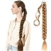 BOBIYA Estensione a coda di cavallo lunga treccia 30 pollici treccia estensioni per capelli fai da te trecce morbide naturali (biondo fragola)