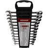 GEDORE Red Chiave Combinata a Cricchetto, Set di 12 Pezzi, con Cricchetto, 8-19 mm, Piatta, Chiave a Cricchetto Combinata, R07105012
