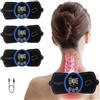 Jenylu Massaggiatore portatile per il collo, 3 pezzi Mini EMS, massaggiatore elettrico senza fili, massaggiatore a colonna vertebrale cervicale, massaggiatore tutto il corpo per alleviare il dolore
