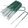 Milaloko 50 Pack 15cm a Forma di U Giardino di Sicurezza Peg in Acciaio Zincato a Terra Ppinze per Tessuto di Erba, Rete, Erba Artificiale, Tenda, Membrana, Mezzo Verde